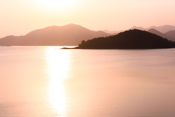 Landscape Natrue and a water at Kaeng Krachan Dam.