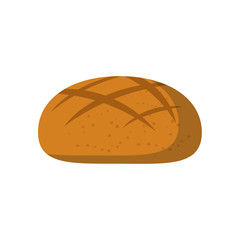 Vector cartoon round bread