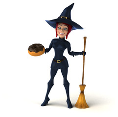 Sexy witch - 3D Illustration