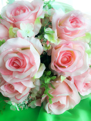 Artificial rose pinkflower background for your design