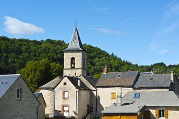 Fototapeta na wymiar Medieval city of Les Salelles