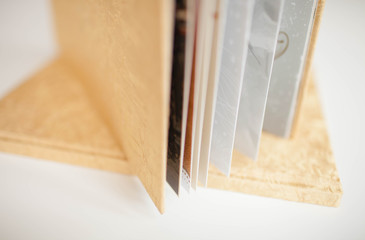 Photo album Golden color with a textile cover