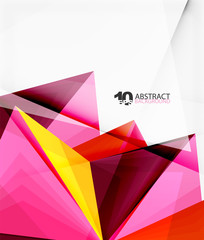 3d triangle polygonal abstract vector