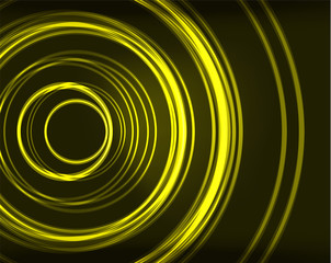 Neon circles abstract background