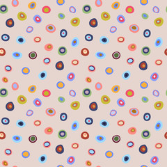 Abstract seamless stylish pattern with different circles