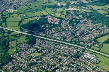 Fototapete Addlestone, Surrey - Aerial View © BasPhoto