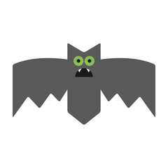 Bat. Emotional vampire, the character for Halloween. Vector illustration for design