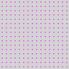 pink hearts on gray background.  vector seamless pattern