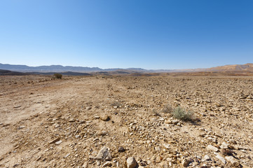 Landscape of the desert in Israel