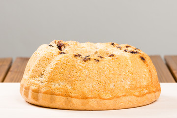 Home made freshly baked whole Marble Cake , gugelhupf