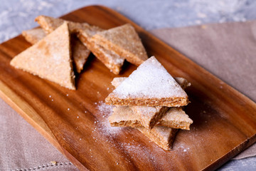 Sweet oatmeal cookies with nuts