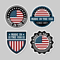 Set of american icons