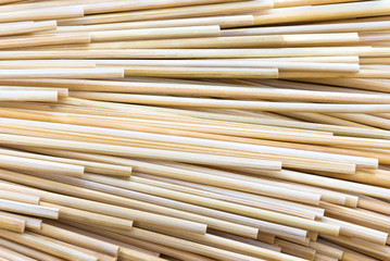 Bamboo sticks placed overlapping in the same direction.