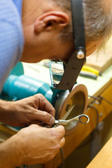 Tool sharpening on the machine