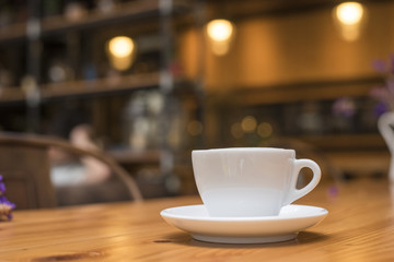 coffee cup in coffee shop