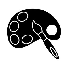 paint palette and brush icon