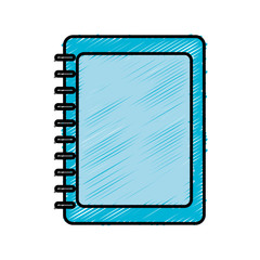 notebook icon over white background vector illustration
