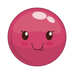 emoticon face happy icon over white background colorful design vector illustration