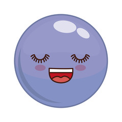 emoticon face happy icon over white background colorful design vector illustration