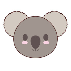 kawaii koala animal icon over white background vector illustration