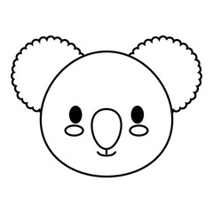 kawaii koala animal icon over white background vector illustration