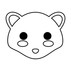 kawaii porcupine animal icon over white background vector illustration