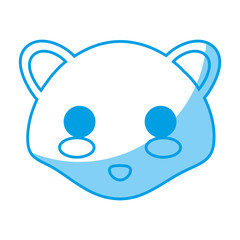 kawaii porcupine icon over white background vector illustration