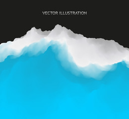 Abstract Landscape Background. 3d Vector Illustration.