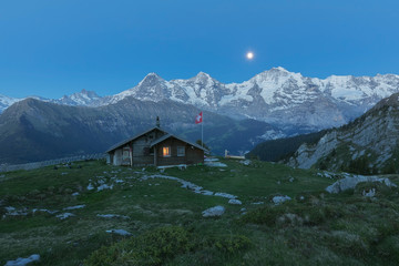 Fototapeta na wymiar Eiger, Mönch und Jungfrau im Blickfeld