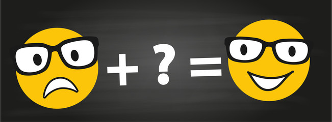 unglücklich / glücklich / zufriedenheit