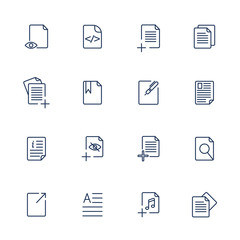 Paper icon, Document icon, Vector EPS10