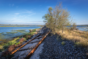 Cooling lake of Chernobyl Nuclear Power Station in Ukraine