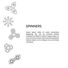Fidget Spinners design concept. Popular toy for stress relief.
