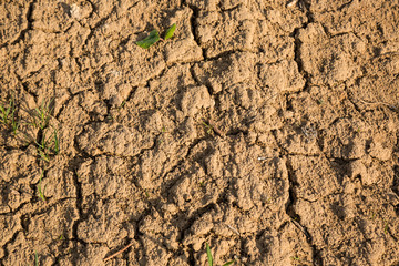 Clay and sand in the quarry. Beautiful unusual background similar to the surface of the planet Mars or the moon