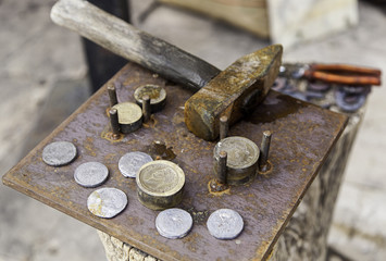 Making handmade coins
