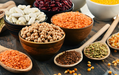 Composition with variety of vegetarian food ingredients