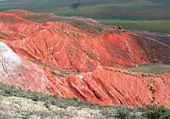Bogdo mountain in Bogdo-Baskunchak Nature Reserve, the highest point in the Caspian Depression and...
