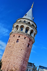Fototapeta premium Galata Tower in the Galata quarter of Istanbul, Turkey