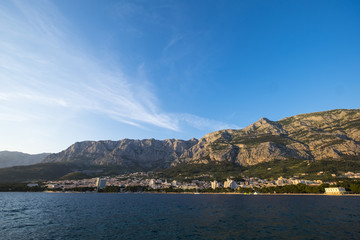 Beach in Makarska Rivera and Biokovo Natural Park in Croatia Europe