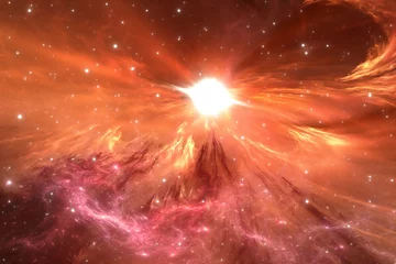 Supernova-Explosion mit Nebel im Hintergrund © Peter Jurik