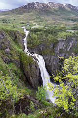 Voringsfossen, the 83rd highest waterfall in Norway on the basis of total fall. It is perhaps the most famous waterfall in the country and a major tourist attraction.