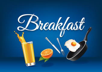 Breakfast paper hand lettering calligraphy.