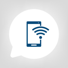 Kreis Sprechblase - Smartphone Verbindung