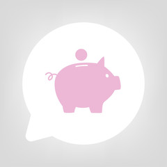 Kreis Sprechblase - Sparschwein