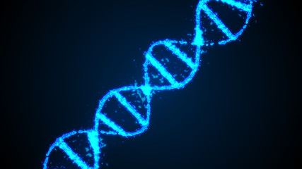 Abstract digital 3d illustration human DNA strand