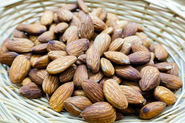 Almonds in basket