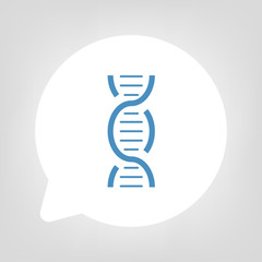 Kreis Sprechblase - DNA blau