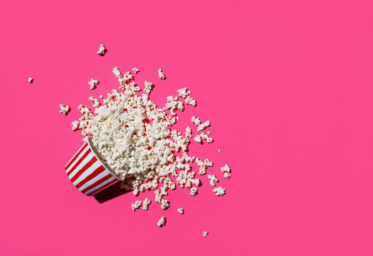 Spilled Popcorn On Pink