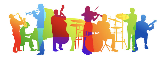 Naklejka premium musicisti, musica, concerto, festa