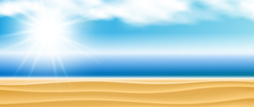 Hintergrund Strand, Meer Himmel Sone